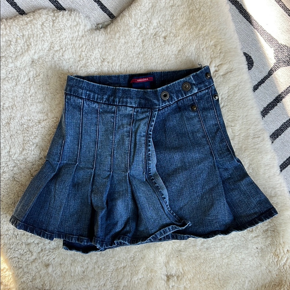 BCBG Denim Flared Skirt